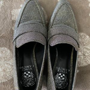 Silver loafers